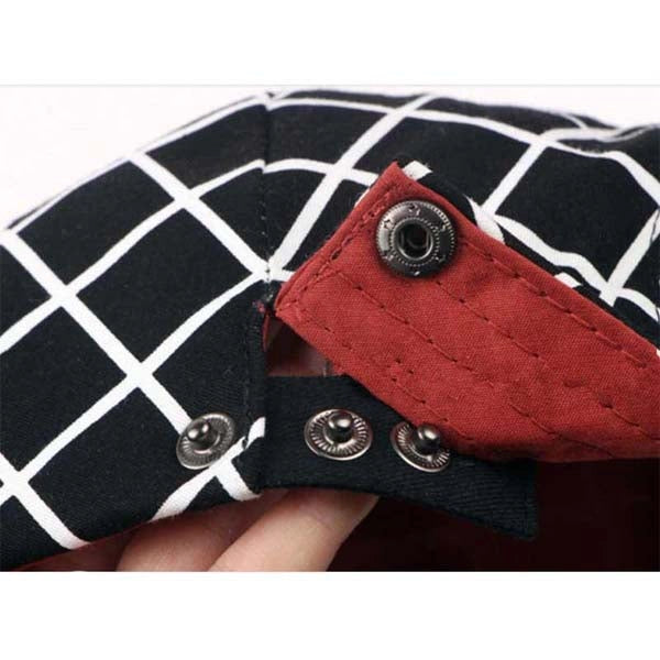 Casquette Plate en Polyester à Carreaux - Quadranuit 4
