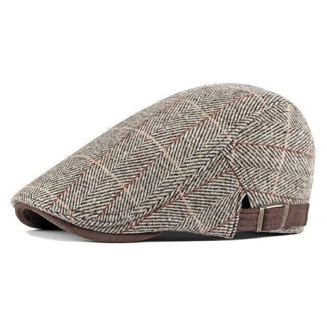 Casquette Plate en Polyester à Chevrons - Flanelle 1