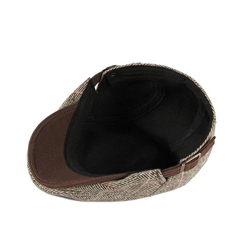 Casquette Plate en Polyester à Chevrons - Flanelle 5