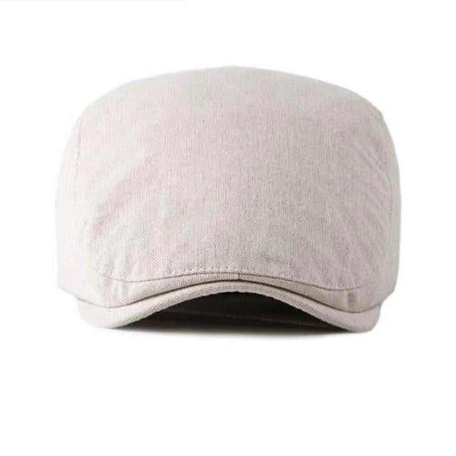 Casquette Plate en Polyester Beige - Sabléonnet 2