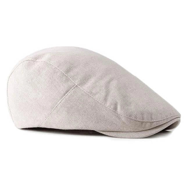 Casquette Plate en Polyester Beige - Sabléonnet 3