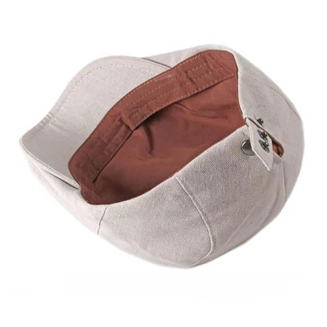 Casquette Plate en Polyester Beige - Sabléonnet 4