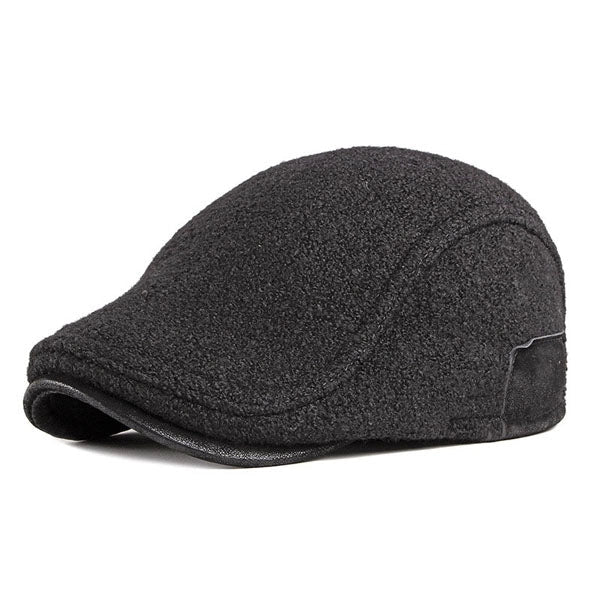 Casquette Plate en Polyester Effet Laine - Midnight 1