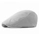Casquette Plate en Polyester Gris Clair - Lunargent