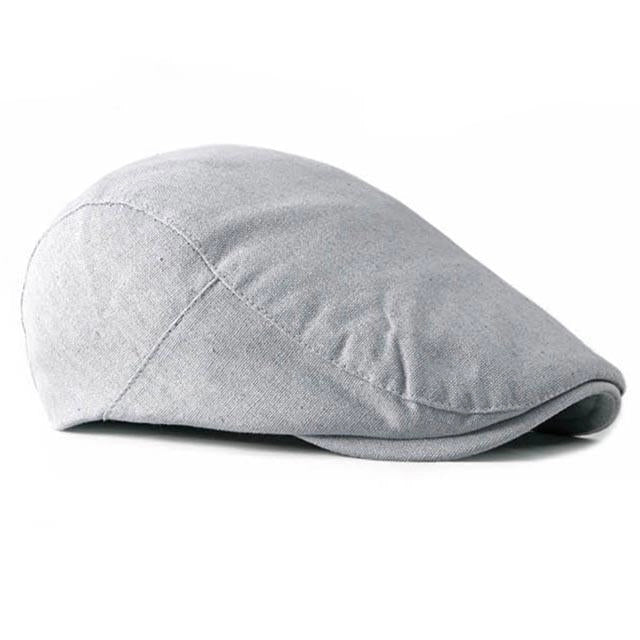 Casquette Plate en Polyester Gris Clair - Lunargent 3