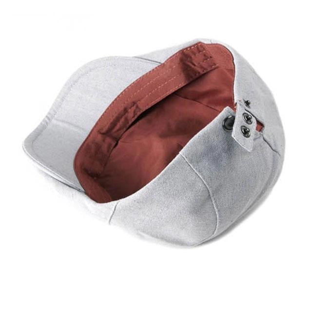Casquette Plate en Polyester Gris Clair - Lunargent 4