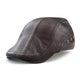 Casquette Plate en Simili Cuir - Cafénoir