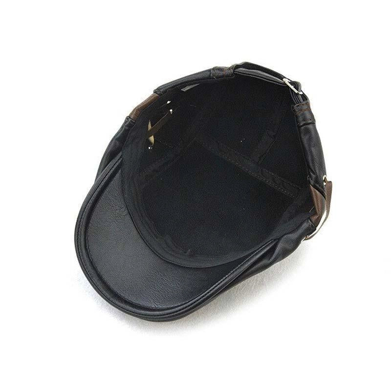 Casquette Plate en Simili Cuir - Cuirnox 6