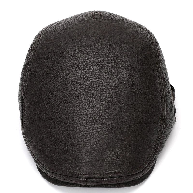 Casquette Plate en Simili Cuir - Maroquin 2