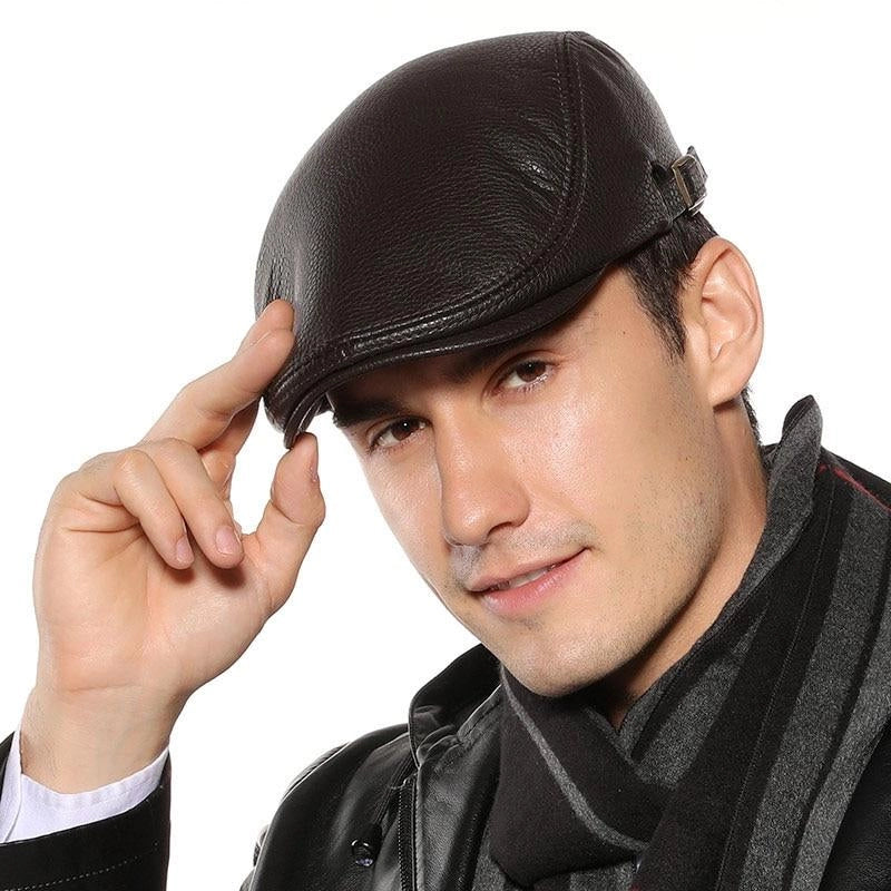 Casquette Plate en Simili Cuir - Maroquin 5