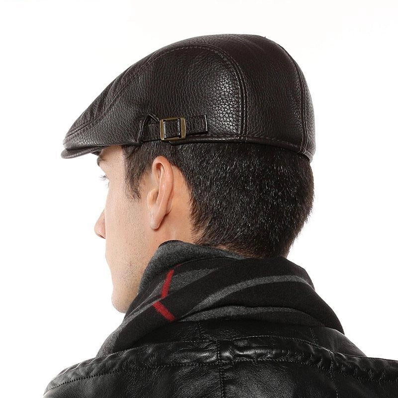 Casquette Plate en Simili Cuir - Maroquin 6