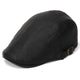 Casquette Plate en Simili Cuir Noir - Basalte