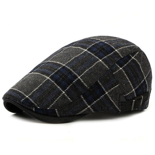 Casquette Plate en Tweed à Carreaux - Braeside 1