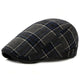 Casquette Plate en Tweed à Carreaux - Braeside