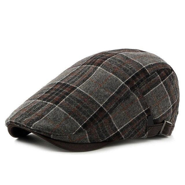 Casquette Plate en Tweed à Carreaux - Stirling 1