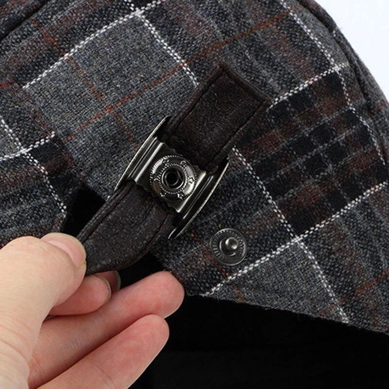 Casquette Plate en Tweed à Carreaux - Stirling 2