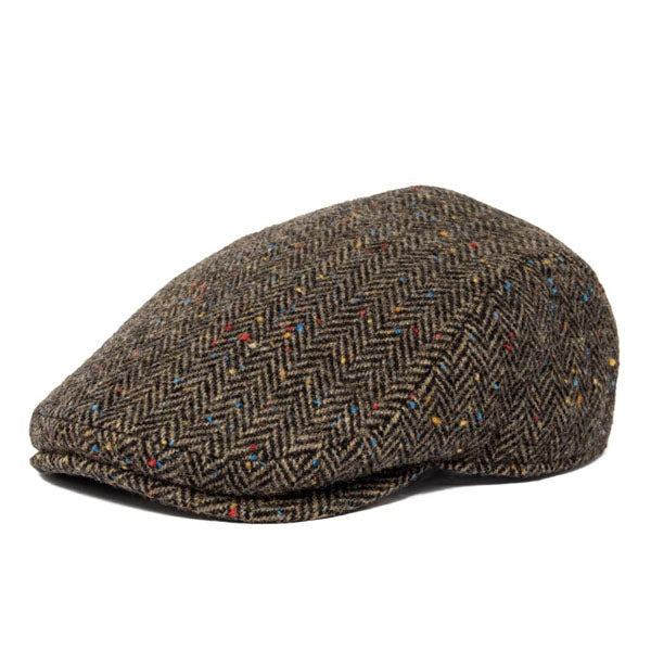 Casquette Plate en Tweed à Chevrons - Doneglen 1