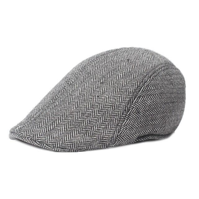 Casquette Plate en Tweed à Chevrons - Herringdale 1