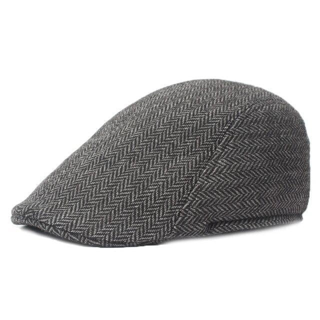 Casquette Plate en Tweed à Chevrons - Mancunien 1