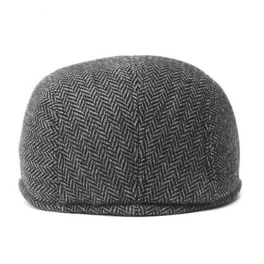 Casquette Plate en Tweed à Chevrons - Mancunien 2
